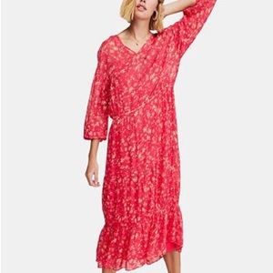 Free People Wallflower Midi Dress XS Floral NWT